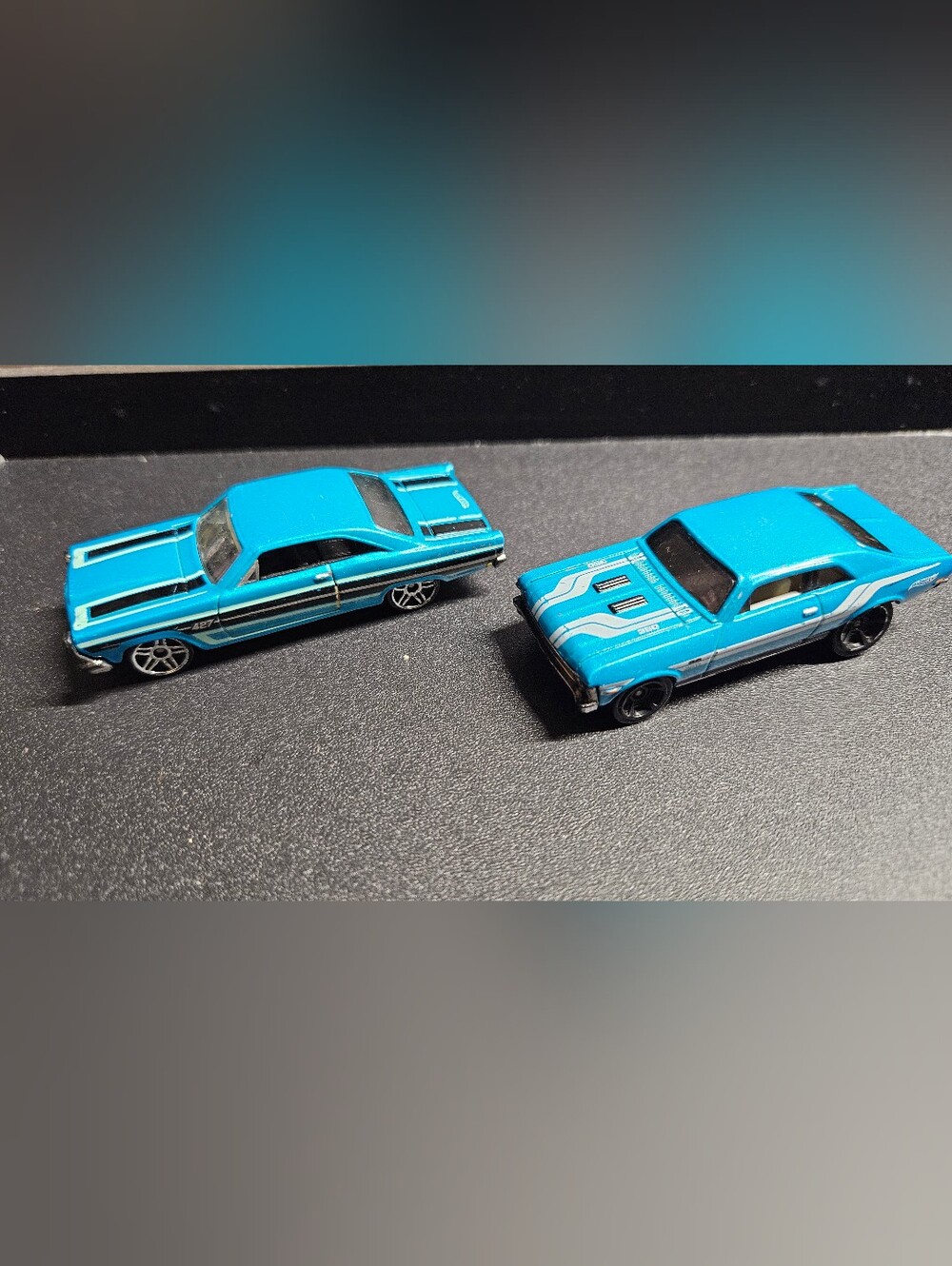 HW Metallic Teal 1968 Nova and 1966 Ford 427 Fairlane